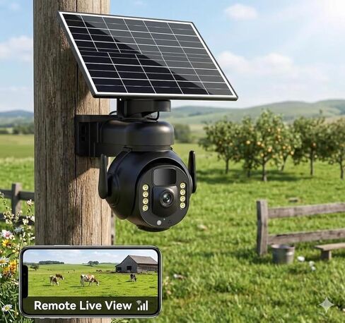4K 8MP 4G Cellular Security Camera, No WiFi Needed Outdoor Wireless Camera with Integrated SIM, Night Vision, Two-Way Audio, PIR Motion Detection, IP66 Weatherproof, SD Card Playback. in Saudi Arabia