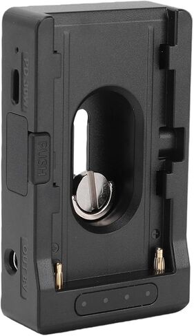 GOWENIC Battery Plate, Fit for NP F970 F750 F550 Battery with USB C Input Output and LED Indicators, 1/4 Inch Cold Shoe Mount for DSLR Camera Display in Kuwait