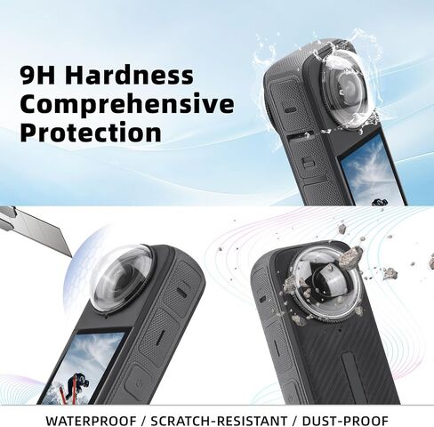 X4 Premium Lens Guard 20" Action Camera Tripod for Insta360 X4, 360° Adjustable Small Selfie Stick Handheld Extendable Mini Stand High Transparency Tempered Glass Lens Protector Accessories in Kuwait