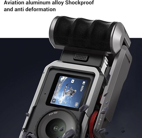 Sorandy Street Grip Kit, Aluminum Alloy Camera Cage, Ergonomic Handle Cage with Shutter Button Adapter, Ideal for Urban Photography & Dynamic Osmo Action 6 in Kuwait