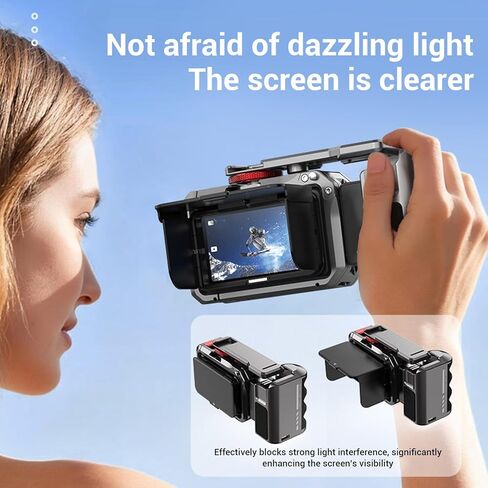 Sorandy Street Grip Kit, Aluminum Alloy Camera Cage, Ergonomic Handle Cage with Shutter Button Adapter, Ideal for Urban Photography & Dynamic Osmo Action 6 in Kuwait