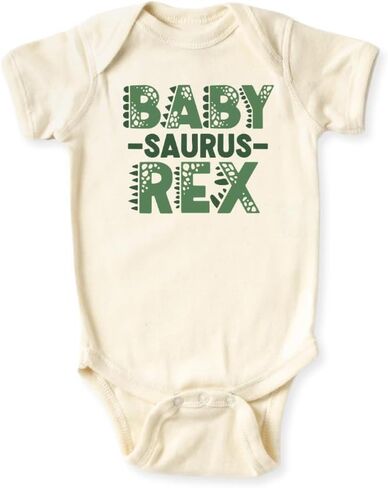 Baby Saurus Baby Bodysuit Tshirt for Kids, Dino Birthday Outfit for Boys Shirt, Dinosaur Tshirt T-Rex in Kuwait