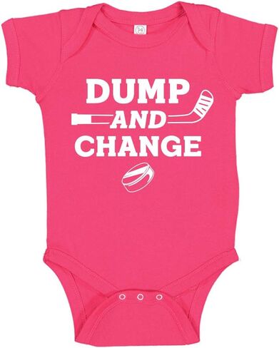 تي شيرت Dump and Change Hockey Baby Baby من قطعة واحدة أو تي شيرت للأطفال الصغار in Kuwait