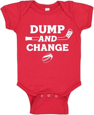 Dump and Change Hockey Baby Bodysuit Infant One Piece or Toddler T-Shirt in Saudi Arabia