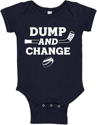Dump and Change Hockey Baby Bodysuit Infant One Piece or Toddler T-Shirt in Saudi Arabia