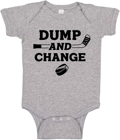 Dump and Change Hockey Baby Bodysuit Infant One Piece or Toddler T-Shirt in Saudi Arabia