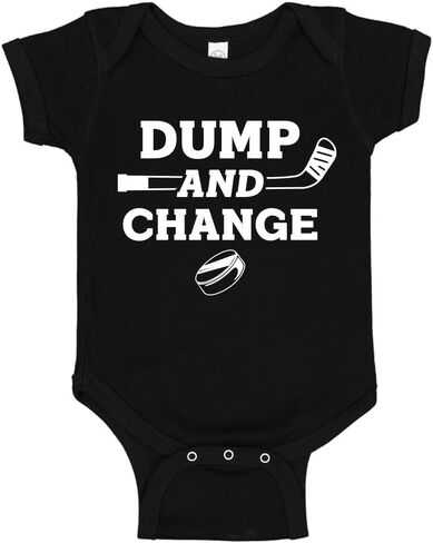 Dump and Change Hockey Baby Bodysuit Infant One Piece or Toddler T-Shirt in Saudi Arabia