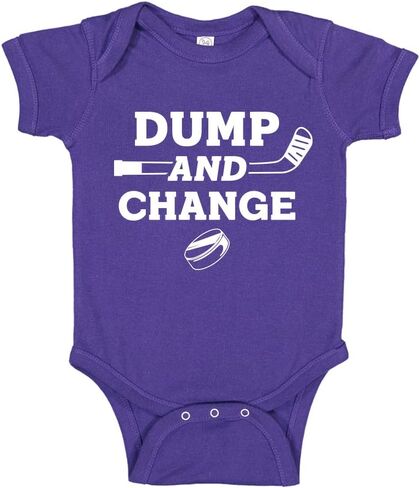Dump and Change Hockey Baby Bodysuit Infant One Piece or Toddler T-Shirt in Saudi Arabia