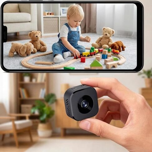 1080P HD Mini Security Camera Wireless WiFi Home Indoor Outdoor Cameras with App Control Motion Detection & Night Vision in Saudi Arabia
