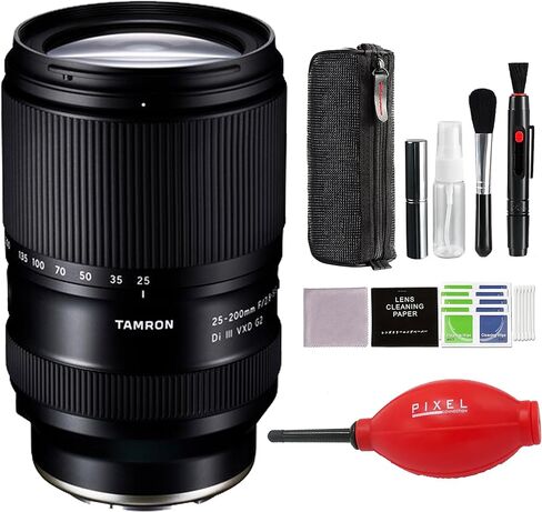 Tamron 25-200mm f/2.8-5.6 Di III VXD G2 Lens Compatible with Sony E with Advance Accessories and Travel Bundle | AFA075S700 | Tamron 25-200mm Lens in Kuwait