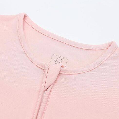 JunNeng Rayon من Bamboo Baby Boy Pajamas، رومبير للنوم بسحاب في اتجاهين مع قفازات قابلة للطي، ملابس نوم غير قابلة للانزلاق L وردي + L أرجواني 12-18 شهرًا in Kuwait