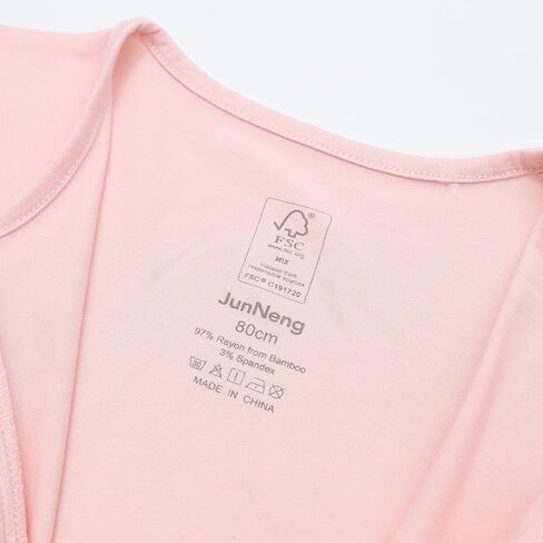 JunNeng Rayon من Bamboo Baby Boy Pajamas، رومبير للنوم بسحاب في اتجاهين مع قفازات قابلة للطي، ملابس نوم غير قابلة للانزلاق L وردي + L أرجواني 12-18 شهرًا in Kuwait
