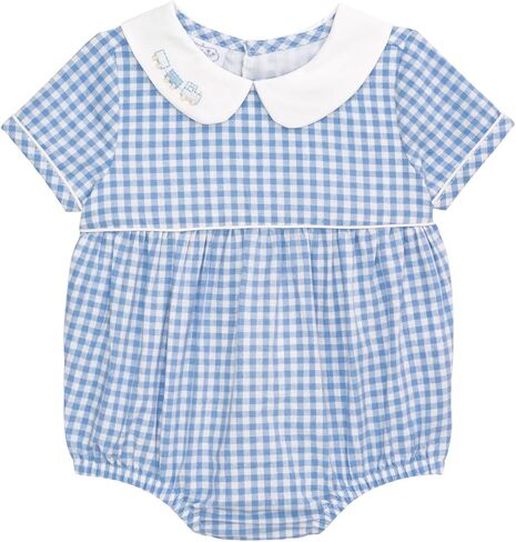 Mud Pie Baby Boy Train Layette Gingham Bubble in Kuwait
