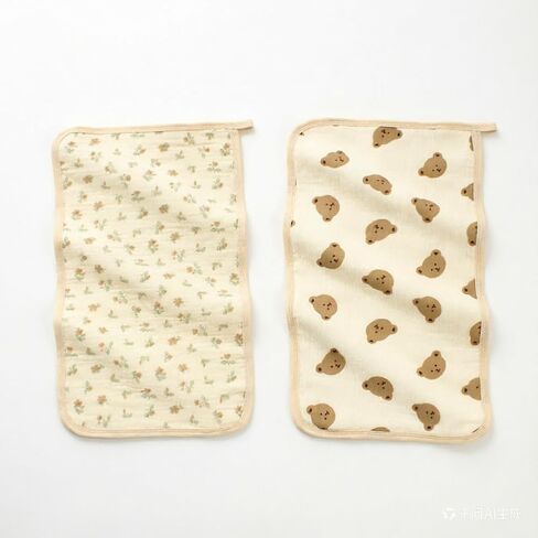 Burp Cloths Burping Cloths Newborn Essentials Wash Cloths Muslin Burps Cloths 2 Pack for Girls Boys in Saudi Arabia