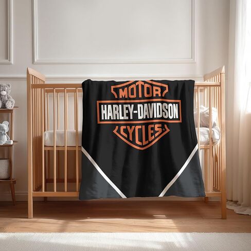 بطانية قماط كلاسيكية بإطار من Northwest Harley-Davidson، غطاء أطفال مستوحى من الدراجات النارية، مقاس 40 × 50 بوصة in Kuwait