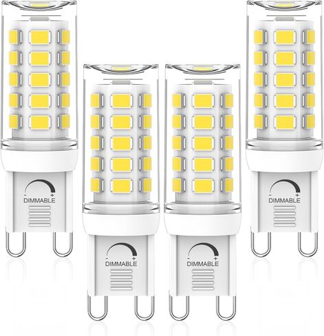 YUIIP G9 LED لمبة عكس الضوء 4 وات، 40 وات مكافئ هالوجين، 3000 كيلو أبيض دافئ AC 120 فولت G9 مصابيح إضاءة قاعدة ثنائية الدبوس، بدون وميض، زاوية شعاع 360 درجة، حزمة من 10 in Saudi Arabia