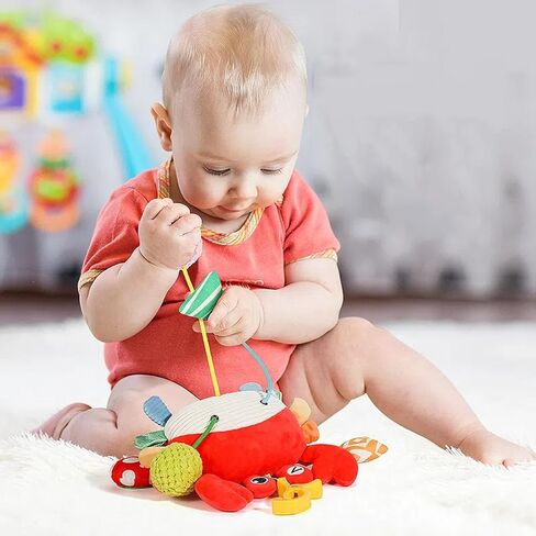 Car Seat & Stroller Toys for Babies 0-12 Months, Crab Infant Stroller Hanging Toys for Boys Girls in Kuwait