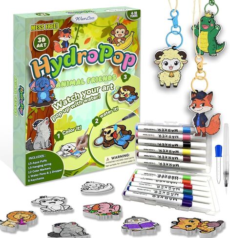WurLoo 3D Art Kit - Aqua Puffs Ocean Panl, Magic Foam Texture Painting Kit, Mess-Free Craft for Kids, Creative & Travel Gift for Girls & Boys Ages 4-10 in Saudi Arabia