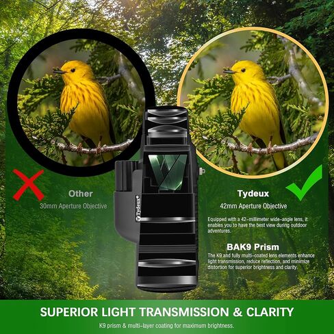 10x42 K9 Prism Waterproof Monocular Telescope for Wildlife Bird Watching Hunting Camping Travel Secenery in Kuwait