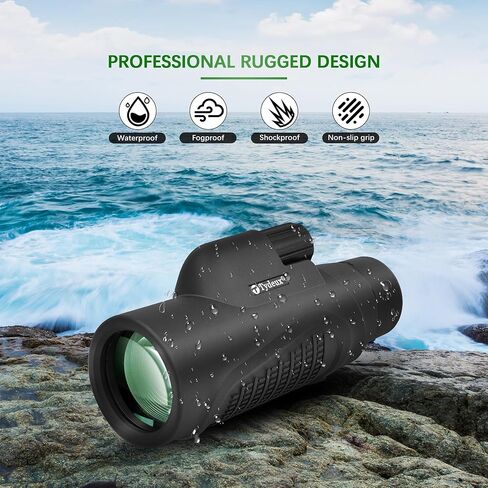 10x42 K9 Prism Waterproof Monocular Telescope for Wildlife Bird Watching Hunting Camping Travel Secenery in Kuwait