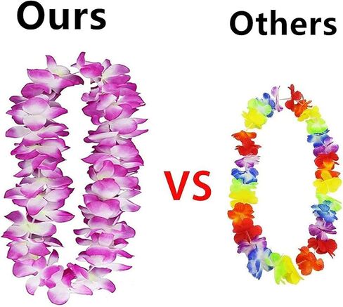 Yansanido 6 Pcs Thicken 41 Inch Purple Hawaiian Leis for Graduation Party, Dance Party, Photo Prop in Outdoors (6 Pcs) in Saudi Arabia