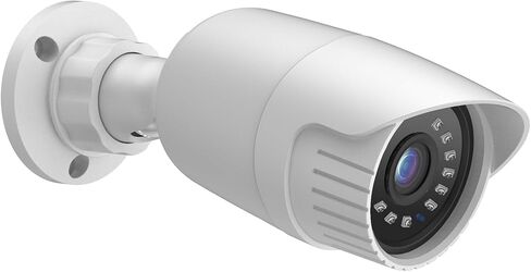كاميرا PoE IP Turret Bullet بدقة 4 ميجابكسل مع كاميرا أمان IP خارجية وسلكية داخلية ورؤية ليلية بطول 65 قدمًا وكشف الحركة البشرية ومقاومة للماء IP66 وعدسة 2.8 مم وتسجيل 24/7 in Kuwait