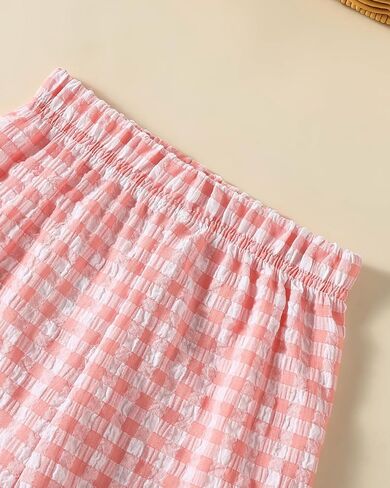 مجموعة ملابس ChuYuKu للفتيات الصغيرات الصيفية منقوشة بحزام سباغيتي مع حقيبة ملابس متطابقة لطيفة in Kuwait