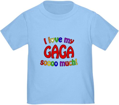 CafePress أنا أحب جهاز GAGA الخاص بي كثيرًا! تي شيرت لطيف للأطفال الصغار برسوم جرافيك، 100% قطن in Kuwait