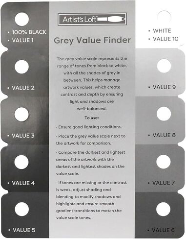 Artist's Loft Gray Scale Finder, 12 Pack in Kuwait