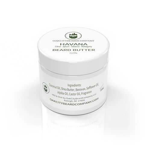 Oak City Beard Company - Havana - 4 Ounce - Beard Butter - Citrus - Spices - Tobacco - Leather - Beard Conditioner in Saudi Arabia