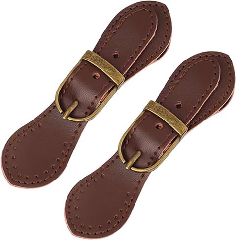 2PCS Cowhide Leather Snap Buckle Closures Sew on Toggles Buttons Fasteners in Saudi Arabia
