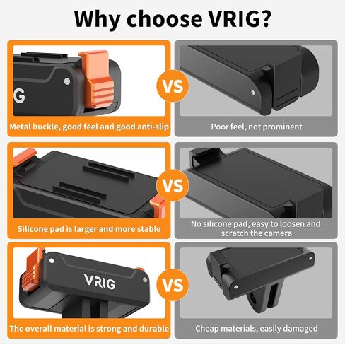 VRIG AC-80 حامل ثلاثي القوائم تلسكوبي لكاميرا الحركة، متوافق مع GoPro Hero 13، DJI Osmo Action 5 Pro/ 4/3 in Kuwait