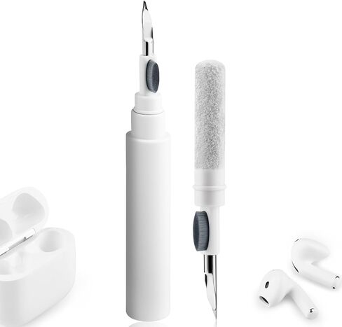 مجموعة تنظيف لأجهزة Airpods Pro 1 2 3، أدوات قلم تنظيف متعددة الوظائف 3 في 1، فرشاة ناعمة وإسفنجة متدفقة وطرف معدني لسماعات الأذن، سماعات الأذن اللاسلكية، iPhone، الكاميرا، العدسات، سماعات البلوتوث (أسود) in Kuwait