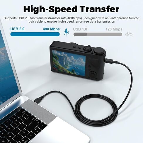 سلك كابل شاحن نقل البيانات USB VMC-MD4 بديل متوافق مع Sony A77 II، A68، A6100، A6400، A6600، Cyber-Shot DSC-HX400، DSC-RX100 III، DSC-WX100، DSC-WX150 كاميرا رقمية، 3.3FT in Kuwait