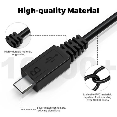 سلك كابل شاحن نقل البيانات USB VMC-MD4 بديل متوافق مع Sony A77 II، A68، A6100، A6400، A6600، Cyber-Shot DSC-HX400، DSC-RX100 III، DSC-WX100، DSC-WX150 كاميرا رقمية، 3.3FT in Kuwait