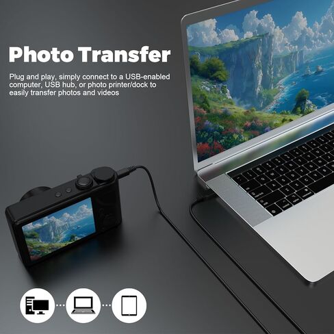 سلك كابل شاحن نقل البيانات USB VMC-MD4 بديل متوافق مع Sony A77 II، A68، A6100، A6400، A6600، Cyber-Shot DSC-HX400، DSC-RX100 III، DSC-WX100، DSC-WX150 كاميرا رقمية، 3.3FT in Kuwait