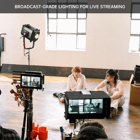GVM 1200W LED Studio Light, 1200B AIO Film Lighting Kit with DMX Control, 42800lux/3m Photography Lighting Kit, Continuous Output Video Lighting for TV Productions, Live Broadcasts, 2700K-6800K in Kuwait