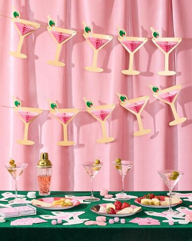 xo, Fetti Martini 3D Pop Up Gold Foil Banner - 5 Ft. | Bachelorette Decoration, Birthday Party Sign, Casino Decor, Girl Cocktail Backdrop, Vegas Photo Booth Background in Kuwait