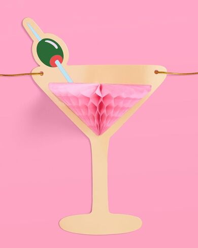 xo, Fetti Martini 3D Pop Up Gold Foil Banner - 5 Ft. | Bachelorette Decoration, Birthday Party Sign, Casino Decor, Girl Cocktail Backdrop, Vegas Photo Booth Background in Kuwait
