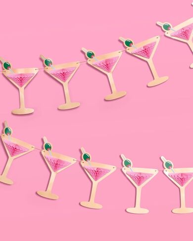 xo, Fetti Martini 3D Pop Up Gold Foil Banner - 5 Ft. | Bachelorette Decoration, Birthday Party Sign, Casino Decor, Girl Cocktail Backdrop, Vegas Photo Booth Background in Kuwait
