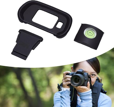LICAEVEY Camera Eyecup Hot Shoe Cover Spirit Level Kit, Seamless Fit Soft Silicone Eyecup Anti Dust Protection with Built in Bubble Level for R7 Camera in Kuwait