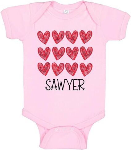 TATY Kids Hearts Sawyer Baby Infant Bodysuit in Saudi Arabia