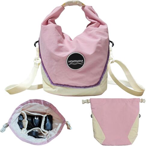 Small Camera Purse for Women Travel Camera Shoulder Bag Water-Resistant & Lightweight Camera Crossbody Case Box for Digital Instant Camera SLR DSLR Compatible with Sony Canon Nikon, Black in Kuwait