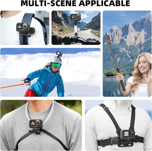 BRDRC Action 6 Camera Cage + Screen Protector+ Carrying Case (for Frame) Accessories Kit, Protective Metal Cage Portable PU Hard Bag Tempered Glass Lens Film for DJI Osmo Action 6 Protective Bundle in Kuwait