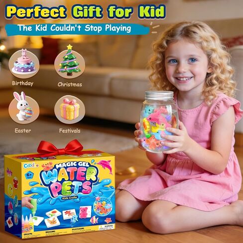 Magic Water Elf Toy Craft Kits, Aqua Fairy Water Gel DIY Squishies Squishy Maker Toddler Kids Toys for Girls Boys Toys Birthday Christmas Gifts, Art Supplies Arts and Crafts for Kids Ages 4-6 4-8 8-12 in Saudi Arabia