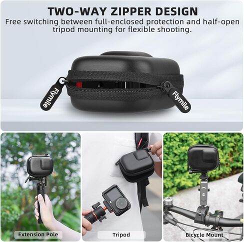 BRDRC Action 6 Camera Cage + Screen Protector+ Carrying Case (for Frame) Accessories Kit, Protective Metal Cage Portable PU Hard Bag Tempered Glass Lens Film for DJI Osmo Action 6 Protective Bundle in Kuwait