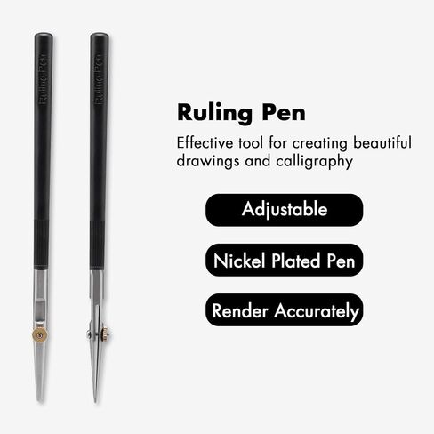 Ruling Pen for Masking Fluid - Precision Tool for Fine Line Drawing, Technical Cartography, Calligraphy - Compatible with Drawing Ink, Indian Ink, Gouache and More in Saudi Arabia