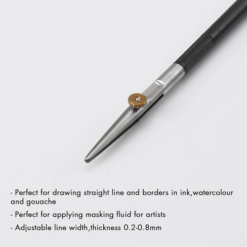 Ruling Pen for Masking Fluid - Precision Tool for Fine Line Drawing, Technical Cartography, Calligraphy - Compatible with Drawing Ink, Indian Ink, Gouache and More in Saudi Arabia