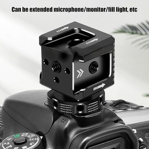 Camera Flashes Mount with 3 Cold Shoe Ports for Microphones and Lighting Attachments Camera Rigs in Kuwait