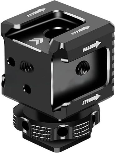 Camera Flashes Mount with 3 Cold Shoe Ports for Microphones and Lighting Attachments Camera Rigs in Kuwait